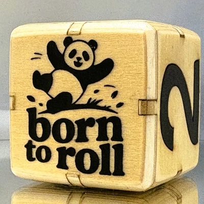 Playful Panda - Born to Roll - Backgammon Doubling Cube 36mm - Image 1 of 4