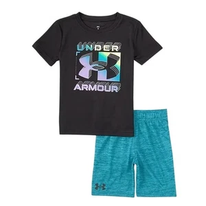 Under Armour Toddler & Little Boys Logo Card T-Shirt & Shorts, 2 Piece Set 4 153 - Picture 1 of 2