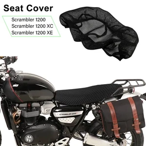 For Scrambler1200 XE Nylon Seat Cover Scrambler 1200 XC Breathable seat Cushion - Picture 1 of 12