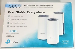 TP-Link DECO M4 3PACK Cały dom Mesh System Wi-Fi AC1200 Dwupasmowy router - Zdjęcie 1 z 5