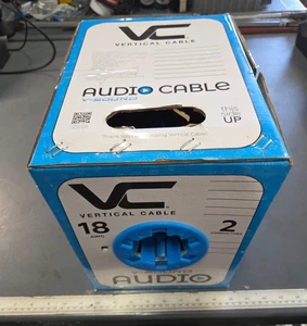 Vertical Cable® 209-2328/BK 2-Conductor 18AWG Wire Speaker Cable, 500ft, 0628G - Picture 1 of 4