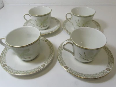 Royal Doulton White Nile TC 1122 4 tazas de té y platillos LOTE 2 Foto 1 de 4