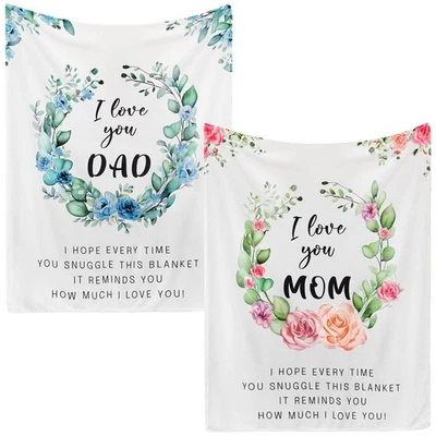 Parent Gifts Dad and Mom Blanket for Parents Soft Flannel Throw Blanket for M... - Image 1 of 4