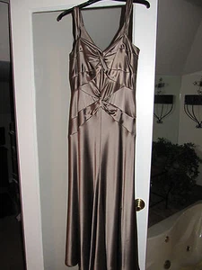 Anne Klein ärmellos unterhalb des Knies A-Linie T-Länge braun/bronze Kleid 6 neu ohne Etikett - Bild 1 von 6