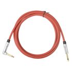 Electric Instrument Cable Amp Cord Right-Angled to Straight 6.35mm Male