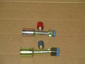 NEW AC FITTINGS #8 AND #10 STRAIGHT WITH SERVICE PORTS - Picture 1 of 2