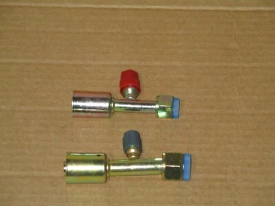 NEW AC FITTINGS #8 AND #10 STRAIGHT WITH SERVICE PORTS - Image 1 of 2