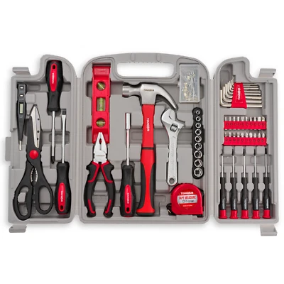ToughHub 56 Pcs Professional Tool Kit Set Home Tool Box With Hammer Screwdriver - Image 1 of 4