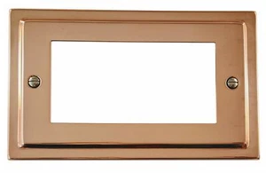 Placa Trimline G&H TBC164 Cobre Brillante 2 Gang 4 Módulo Euro Placa - Imagen 1 de 1