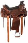 Zircon Oil Western A Fork Wade Tree Roping Ranch Premium Leather Horse Saddle 1