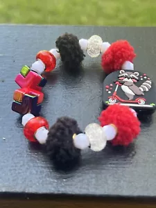 Handmade Raccoon Beaded Bracelet - Picture 1 of 2
