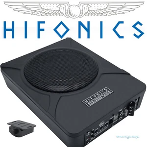 Hifonics VRX1000A 25cm 300 Watt Untersitz-Aktiv-Subwoofer flach Auto Verstärker - Bild 1 von 3