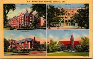 Vtg Columbus OH Ohio State University Mack Neil Pomerene Orton Hall Postcard - Picture 1 of 2