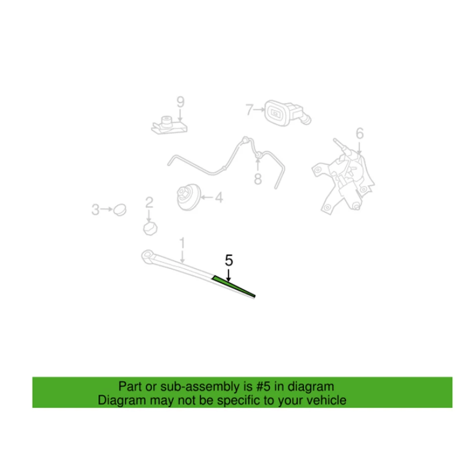 Подлинное стеклоочиститель заднего стекла Mopar от оригинального производителя для Dodge Caliber Jeep Grand Cherokee - Изображение 1 из 1