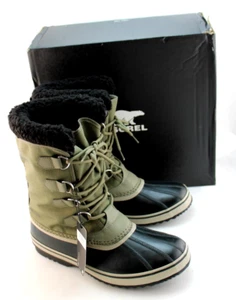 New SOREL 1964 Pac Nylon WP Size 10 Dark Moss Winter Snow Men's Boot MSRP $180 - Picture 1 of 12