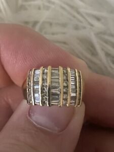 14k Gold Diamond and Baguette Band!!!