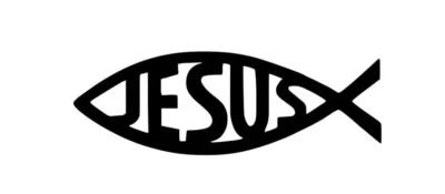 VINYL CENTRAL Jesus Fish God Religious Christian Car Truck Window Laptop Vinyl Decal Sticker