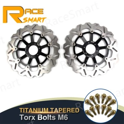 Rotores de disco de freno delantero + juego de tornillos pernos de montaje para Honda CBR900RR 1994-1997 Foto 1 de 4