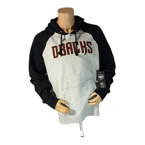 ‘47 MLB Arizona Diamondbacks pullover hoodie mens size XL Gray / Black Cover