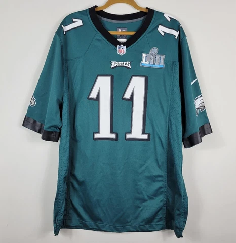 Carson Wentz #11 Philadelphia Eagles Superbowl LII Nike NFL Jersey Mens Size XL Cover