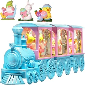 Easter Snow Globe Lighted Bunny Snow Globes with 6H Timer and Manual Glitter, Li - Picture 1 of 5