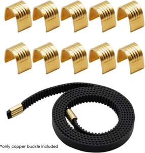 10-30pcs 3D Printer Belt Copper Buckles Open Timing Rubber Belt Fixing Connector - Afbeelding 1 van 7