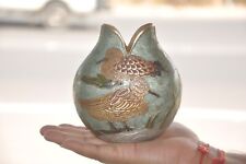 Vintage Messing Solid Lack Liebe Vögel Handarbeit Einzigartige Form Blumen Vase