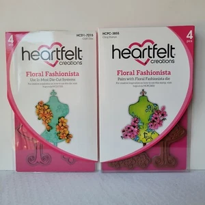 Heartfelt Creations Floral Fashionista HCPC-3855 Stamps & HCD1-7215 Dies Set - Picture 1 of 3
