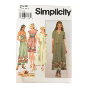Chaqueta de Vestir Vintage Simplicity Patrón de Costura 0636 Misses Talla 6-10 Sin Cortar - Imagen 1 de 2