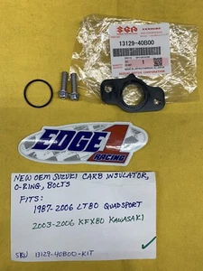 FABRICANTE DE EQUIPOS ORIGINALES SUZUKI bloque/junta tórica/pernos aislante de carbohidratos LT80 Quadsport KFX80 13129-40B00 - Imagen 1 de 1