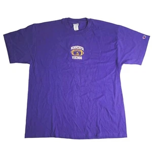 Vintage Champion NFL Minnesota Vikings Fußball lila bestickt T-Shirt Größe XL - Bild 1 von 9