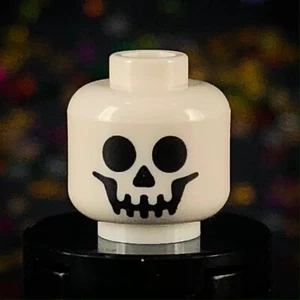 NEW LEGO Single Sided White Skeleton Skull Minifigure Head - Picture 1 of 1
