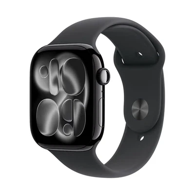 Apple Watch Series 11 46mm GPS Jet Black Case w Black Sport Band M/L MEUX4LW/A - Image 1 of 3