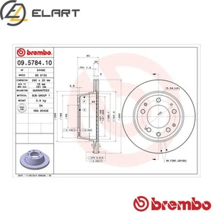 2x BRAKE DISC 09.5784.10 FOR PORSCHE 911/Targa/Convertible 911.03/06/07 2.2L 911 - Picture 1 of 7