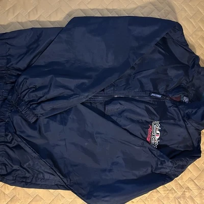 Jimmy Dean Racing Men’s Large Black Windbreaker By Charles River NASCAR VTG  - Image 1 of 4