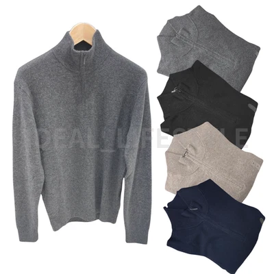 UNIQLO Cashmere Half-Zip Sweater S-4XL Long-Sleeve Hand Washable Men 478545 NWT - Image 1 of 4