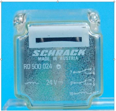 Lot of 2 - SCHRACK 24 V. Dc. DPDT  8 PIN PLUG IN RELAY  CAD11D10/24 - Image 1 of 2