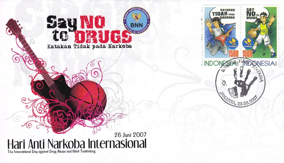 Indonesia - Indonesia Edición 2007-06-26 (FDC) Antidrogas Foto 1 de 1