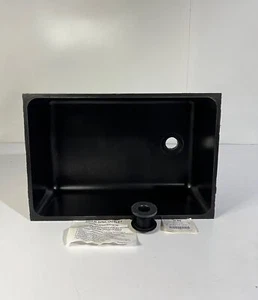 SCIENTIFIC BLACK ONYX U-50 EPOXY UnderMount Lab Sink End Outlet 24"x16"x8" (NEW) - Picture 1 of 20