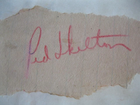 Original 1954 RED SKELTON SIGNATURE in Child's Autograph Book! Cover