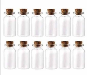 20x Mini Phial Bottles Cork Jar Storage Jar Miniblings Minifläschchen 40mm - Picture 1 of 7