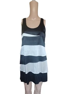 Karlie Womens Sleeveless Silk Pencil Sheath Dress Ruffle Sleeve Size Small - Picture 1 of 11