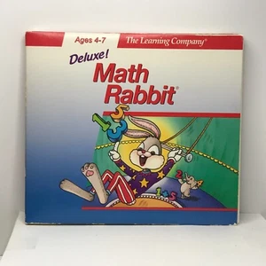 Math Rabbit Deluxe! The Learning Company Età 4-7 SIGILLATO! win mac - Foto 1 di 3