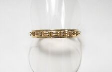 Vintage ArtCarved USA 14K Gold Scalloped Ribbed 3.5mm Thin Band Ring Sz 10.25