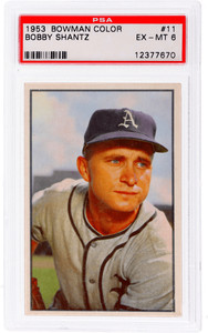 1953 Bowman #11 Bobby Shantz Color PSA 6