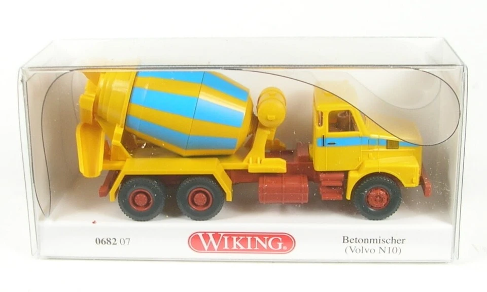 Volvo N10 Betoniera (Giallo Mais / Celeste) 1973-1985 1:87 WIKING - Immagine 1 di 1