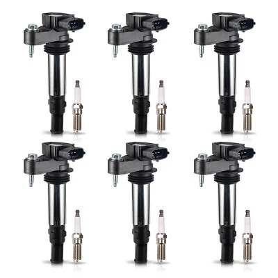 6件装点火线圈和6件装铱火花塞适用于2005-2009凯迪拉克STS V6 3.6L — 第 1/4 张图片