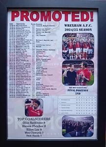 Wrexham 2025 League One runners-up - Wrexham promoted - souvenir print - Picture 1 of 5