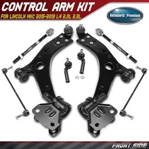 8x Front Control Arm w/ Ball Joint & Sway Bar Link & Tie Rod End for Lincoln MKC - Picture 1 of 11