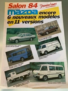 RARE CATALOGUE brochure Katalog MAZDA GAMME 4 PAGES ANNEE 1984 - Picture 1 of 1